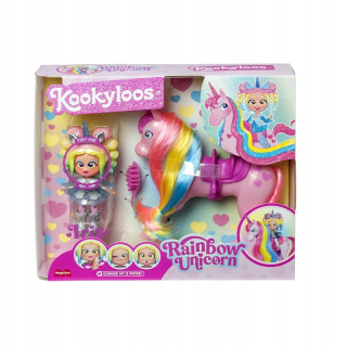 Bábika Kookyloos Rainbow Unicorn Pink Horse Bábika Iris