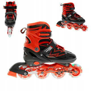 INLINE KORČULE NASTAVITEĽNÉ KOLEČKO ČIERNA 38-41 LED
