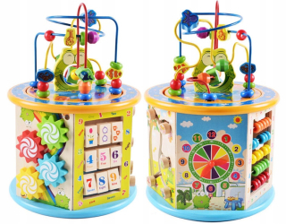 Vzdelávacie členok Drevená 8in1 Labyrinth Sorter