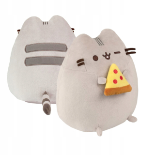 Pushen Cat, plyšový maskot, plyšový a pizza