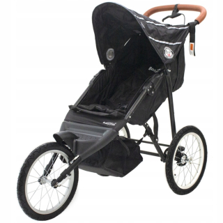 BEŽECKÝ KOČÍK VEĽKÉ KOLESÁ TROJKOLESOVÝ JOGGER DO 22KG BLACK BABYTROL
