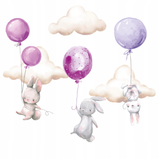 Detské samolepky na stenu - BABIES BALLOONS NÁLEPKY NA STENY PRE DETI FIO