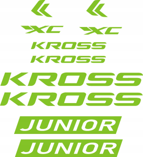 Nálepky KROSS JUNIOR XC pre dievčatá / chlapcov