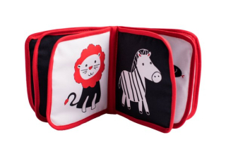Kniha pre bábätko - KONTRASTNÁ KNIHA ZOO Baby vníma zvieratá