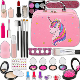 KOZMETICKÁ KRABIČKA MAKEUP A SADA NA NECHTY DARČEK PRE DETI JEDNOROŽEC