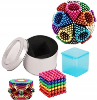 Magnetická stavebnica - Magnetické gule neocube bloky 5 mm 216 farebné