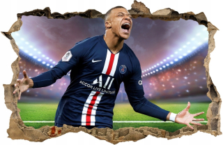 Detské samolepky na stenu - Kylian Mbappe samolepka 100x65 # 89