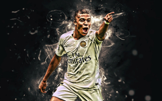 Detské samolepky na stenu - Kylian Mbappe Sticker - Poster 70 cm K227