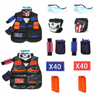 Pištoľ pre deti - Deti Taktická vesta Kit 2 Pack pre Nerf zbrane
