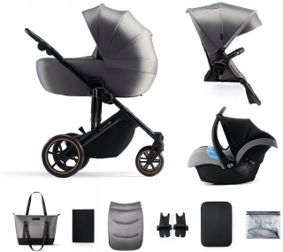 Kinderkraft kočík 3v1 PRIME 2 2023 SHADOW GREY