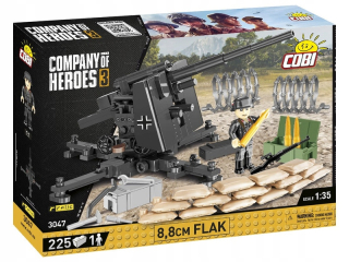 Stavebnica, slamky - COBI Company of Heroes 3 8,8 cm flak 3047