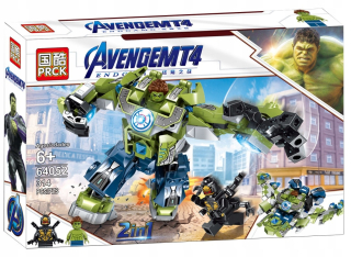 Stavebné bloky Obrázok Hulk Robot + Battle Ship 2 v 1