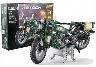 Stavebnica RC Technic - Stavebné bloky Kada Vojenský motocykel 550el