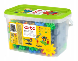 Stavebnica, slamky - Korbo bloky 120 el.