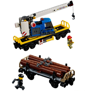 Lego City Wagon Tehly Žeriav + Vagón drevo 60198 napr