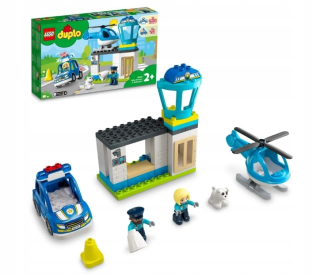 Stavebnica LEGO DUPLO - LEGO DUPLO Policajná stanica vrtuľník 2+