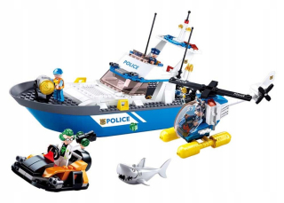 Bloky policajný motorový čln vrtuľník 347 el. coura