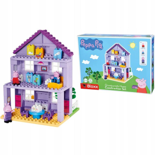 Stavebnica, slamky - Bloky set house of prarodičov pigpie peppy 3 figuríny