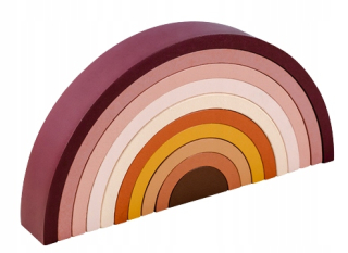 Drevená skladačka - Drevené bloky puzzle puzzle dúha montessori