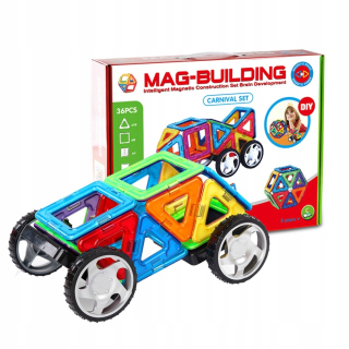 Magneticka stavebnica - Magnetické stavebné bloky 36 el. 626