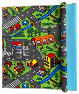 Kobercové cesty Village Streets City Farm Cars 160x200