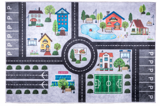 Protišmykový koberec CITY STREETS PUFFY 80X150 cm