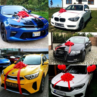Dekoratívne luk pre darčekové / auto. Big krása 45 cm