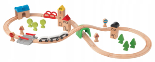 Drevená dráha pre deti - Drevená fronta 45 El Train a Torah Ikea Lillabo
