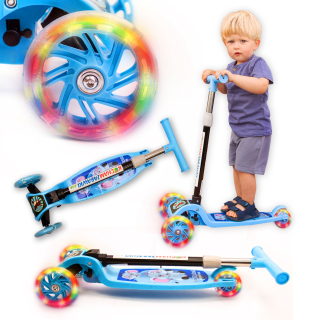 Trojkolesová kolobežka I Love Toys AS2LED modrá