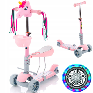 Trojkolesový skúter MG-12H Pink, Grey