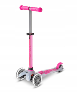 MINI SKÚTER MICRO DELUXE FLUX NEOCHROME LED RUŽOVÁ MMD363