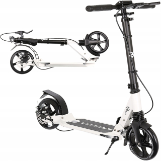 Skladacia veľká mestská kolobežka pre deti Brzdové kolieska 200mm 100kg ABEC-9