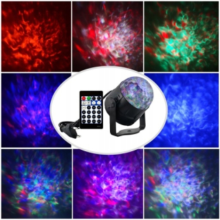 LED projektor nočnej oblohy - Farebné LED Water Pattern Lampa Flame Lampa