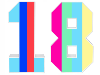 Farebné diaľkové ovládanie DIGITS 18 RGB LED osvetlené 100 cm