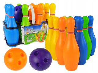 Farebné bowling set 10 ks lopta 26 cm
