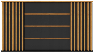 BroMARKT NELGARI komoda 160 x 44 x 88 cm viacfarebná matná