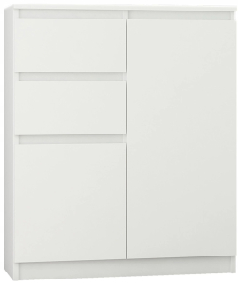 Mobene Moderná komoda 80 x 40 x 98cm matná biela