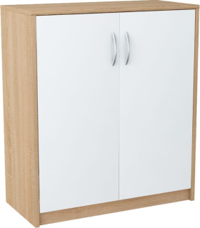Matkam K2DBIAŁYSONOMAMATKAM komoda 74,01 x 35 x 85cm biela, matný dub sonoma