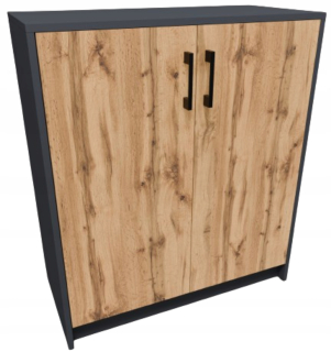 Komoda Matkam Julia 74 x 35 x 85 cm Dub Wotan, matný grafit