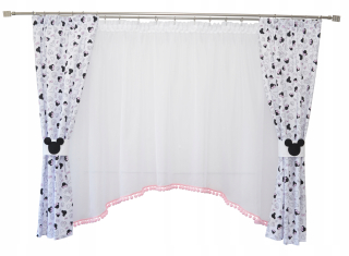 Záclony do detskej izby - Sada corporate curtain pack myš