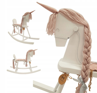 Hojdací koník - Horse Hocing Horse Rocker - drevené - ružové