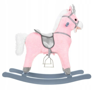 Hojdací koník - Hojdací kôň 74cm / K9337 Pink-Silver Kruzzzel