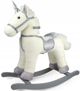 Hojdací koník - Hojdací kôň so striebornou držadlom Unicorn