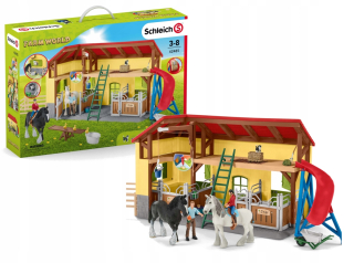 Kôň stabilný + figúrky Schleich mnoho prvkov,