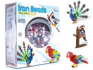 Žehlenie korálky Exotické vtáctvo 3D Cube