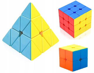 Rubik Cube 2x2x2 3x3x3 Pyroaminx Cubes Set
