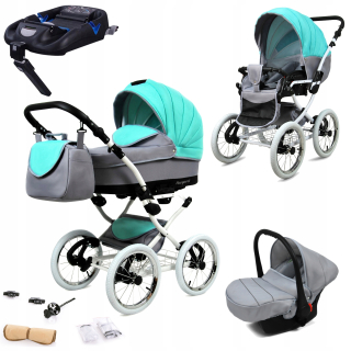 BabyLux Margaret kočík 4v1 White Mint