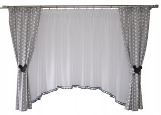 Záclony do detskej izby - KPL Deti Curtain Ola brmbolcom Mouse SZ