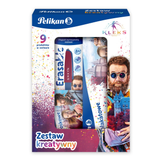 Kreatívna sada pre deti Blok pastelky lepidlo 9 ks Akadémia pána Kleksu