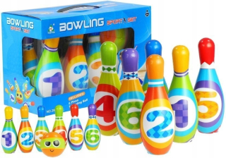 Bowling s bowlingovými číslami pre penové batoľa